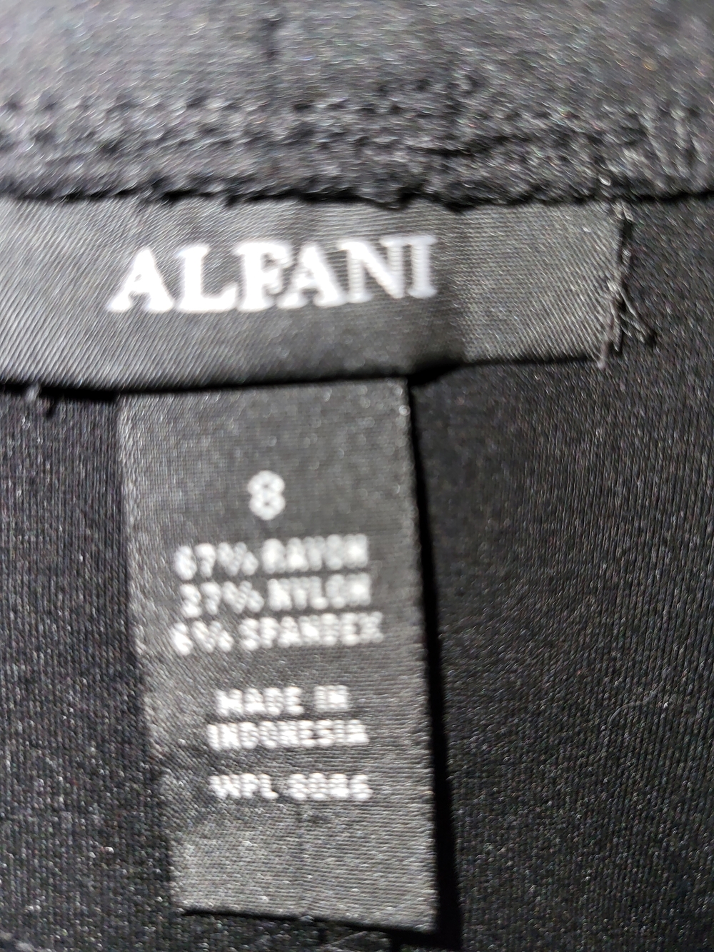 Alfani Black Textured Pencil Skirt - Picture 2 of 4